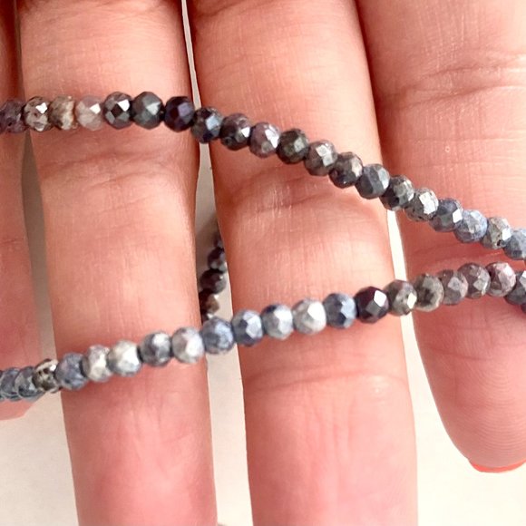 Sterling Silver Necklace (Drusy Fossilized Shell) - Picture 4 of 5